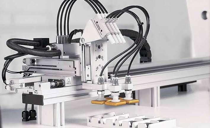 Pneumatic air actuator in an industrial setting