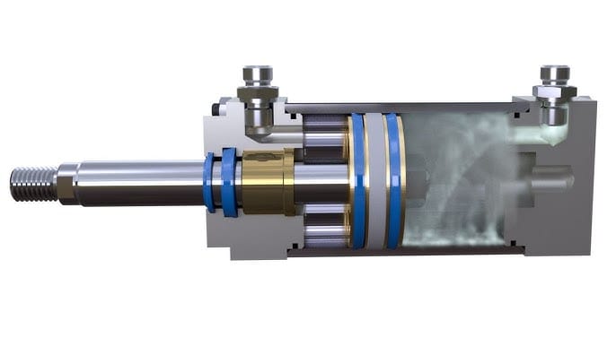Single-action air cylinder working and construction